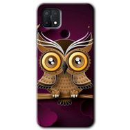 Oppo A15S Owl Bird Branch Baskılı Uyumlu Silikon Kılıf