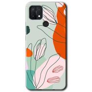 Oppo A15S Vektör Çiçekler Baskılı Uyumlu Silikon Kılıf