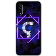 Oppo A31 Dark Neon Yaprak C Harfi Baskılı Uyumlu Silikon Kılıf