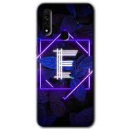 Oppo A31 Dark Neon Yaprak E Harfi Baskılı Uyumlu Silikon Kılıf