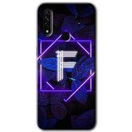 Oppo A31 Dark Neon Yaprak F Harfi Baskılı Uyumlu Silikon Kılıf