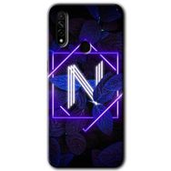 Oppo A31 Dark Neon Yaprak N Harfi Baskılı Uyumlu Silikon Kılıf