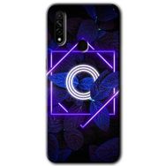 Oppo A31 Dark Neon Yaprak O Harfi Baskılı Uyumlu Silikon Kılıf