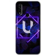 Oppo A31 Dark Neon Yaprak U Harfi Baskılı Uyumlu Silikon Kılıf