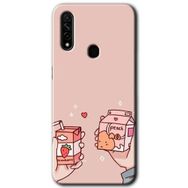 Oppo A31 Meyveli Süt Baskılı Uyumlu Silikon Kılıf