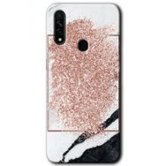 Oppo A31 Simli Mermer Baskılı Uyumlu Silikon Kılıf
