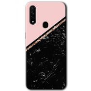 Oppo A31 Yarım Mermer Baskılı Uyumlu Silikon Kılıf