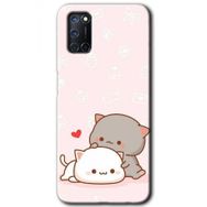 Oppo A52 Kedi Aşkı Baskılı Uyumlu Silikon Kılıf