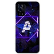 Oppo A55 Dark Neon Yaprak A Harfi Baskılı Uyumlu Silikon Kılıf
