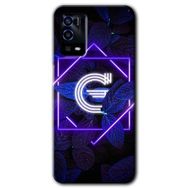 Oppo A55 Dark Neon Yaprak G Harfi Baskılı Uyumlu Silikon Kılıf