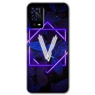 Oppo A55 Dark Neon Yaprak V Harfi Baskılı Uyumlu Silikon Kılıf