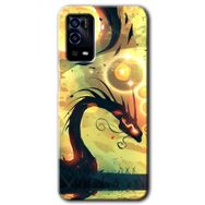 Oppo A55 Digital Dragon Baskılı Uyumlu Silikon Kılıf