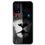 Oppo A55 Fire and Ice Lion Baskılı Uyumlu Silikon Kılıf