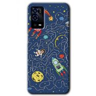 Oppo A55 Kedi Galaksi Baskılı Uyumlu Silikon Kılıf