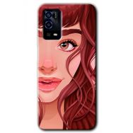 Oppo A55 Kızıl Kız Baskılı Uyumlu Silikon Kılıf