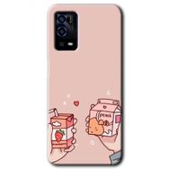 Oppo A55 Meyveli Süt Baskılı Uyumlu Silikon Kılıf