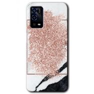 Oppo A55 Simli Mermer Baskılı Uyumlu Silikon Kılıf