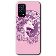 Oppo A55 Unicorn Pembe Baskılı Uyumlu Silikon Kılıf