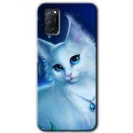 Oppo A72 Cat Glance Baskılı Uyumlu Silikon Kılıf