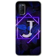 Oppo A72 Dark Neon Yaprak H Harfi Baskılı Uyumlu Silikon Kılıf