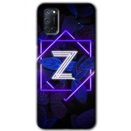 Oppo A72 Dark Neon Yaprak Z Harfi Baskılı Uyumlu Silikon Kılıf