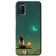 Oppo A72 Kedili Kız Baskılı Uyumlu Silikon Kılıf