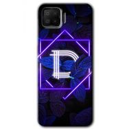 Oppo A73 Dark Neon Yaprak D Harfi Baskılı Uyumlu Silikon Kılıf