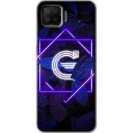 Oppo A73 Dark Neon Yaprak G Harfi Baskılı Uyumlu Silikon Kılıf