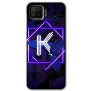 Oppo A73 Dark Neon Yaprak K Harfi Baskılı Uyumlu Silikon Kılıf
