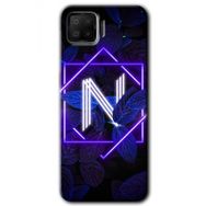 Oppo A73 Dark Neon Yaprak N Harfi Baskılı Uyumlu Silikon Kılıf