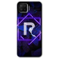Oppo A73 Dark Neon Yaprak R Harfi Baskılı Uyumlu Silikon Kılıf