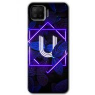 Oppo A73 Dark Neon Yaprak U Harfi Baskılı Uyumlu Silikon Kılıf