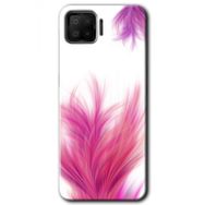 Oppo A73 Pembe Tüy Baskılı Uyumlu Silikon Kılıf
