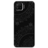 Oppo A73 Siyah Mandala Baskılı Uyumlu Silikon Kılıf