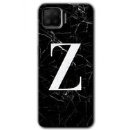 Oppo A73 Siyah Mermer Desenli Z Harfi Baskılı Uyumlu Silikon Kılıf
