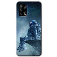 Oppo A74 Astronot Yalnızlığı Baskılı Uyumlu Silikon Kılıf