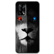 Oppo A74 Fire and Ice Lion Baskılı Uyumlu Silikon Kılıf