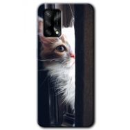 Oppo A74 Kedi Bakışı Baskılı Uyumlu Silikon Kılıf