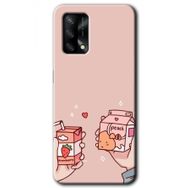 Oppo A74 Meyveli Süt Baskılı Uyumlu Silikon Kılıf