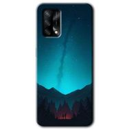 Oppo A74 Night Fores Mount Baskılı Uyumlu Silikon Kılıf