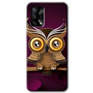 Oppo A74 Owl Bird Branch Baskılı Uyumlu Silikon Kılıf