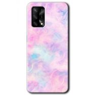 Oppo A74 Pembe Duman Baskılı Uyumlu Silikon Kılıf