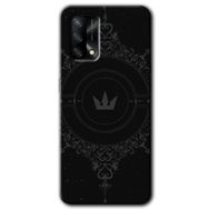 Oppo A74 Siyah Mandala 1 Baskılı Uyumlu Silikon Kılıf