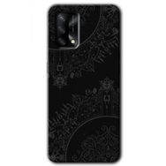 Oppo A74 Siyah Mandala Baskılı Uyumlu Silikon Kılıf