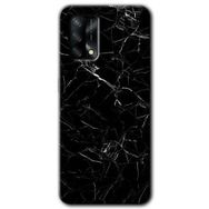 Oppo A74 Siyah Mermer Baskılı Uyumlu Silikon Kılıf