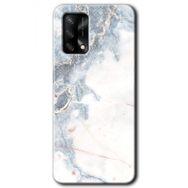 Oppo A74 White Marble Baskılı Uyumlu Silikon Kılıf