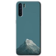 Oppo A91 Alone Mountain Baskılı Uyumlu Silikon Kılıf