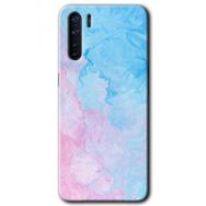 Oppo A91 Blue Art Baskılı Uyumlu Silikon Kılıf