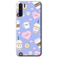 Oppo A91 Coffee Cake Baskılı Uyumlu Silikon Kılıf