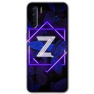 Oppo A91 Dark Neon Yaprak Z Harfi Baskılı Uyumlu Silikon Kılıf